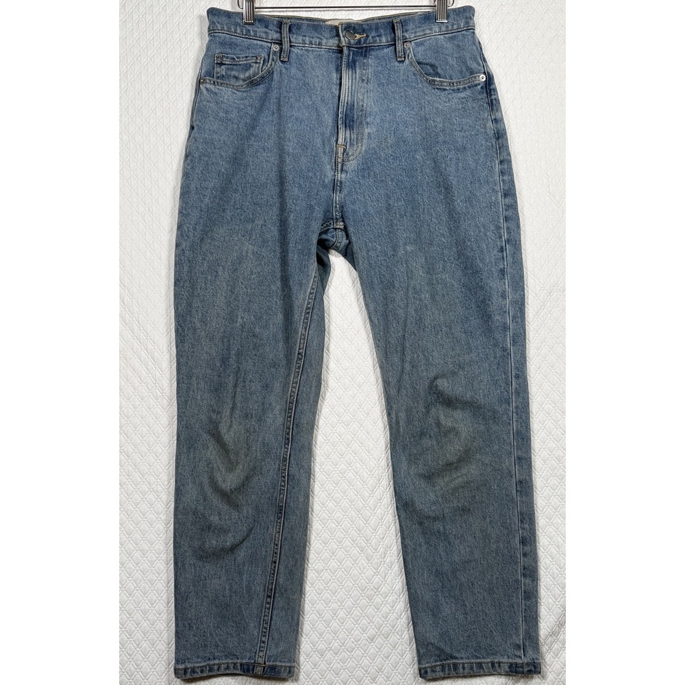 Everlane Womens Crop‎ Jeans High-Rise Faded Blue Wash 29x26 Casual Chore  Flaw